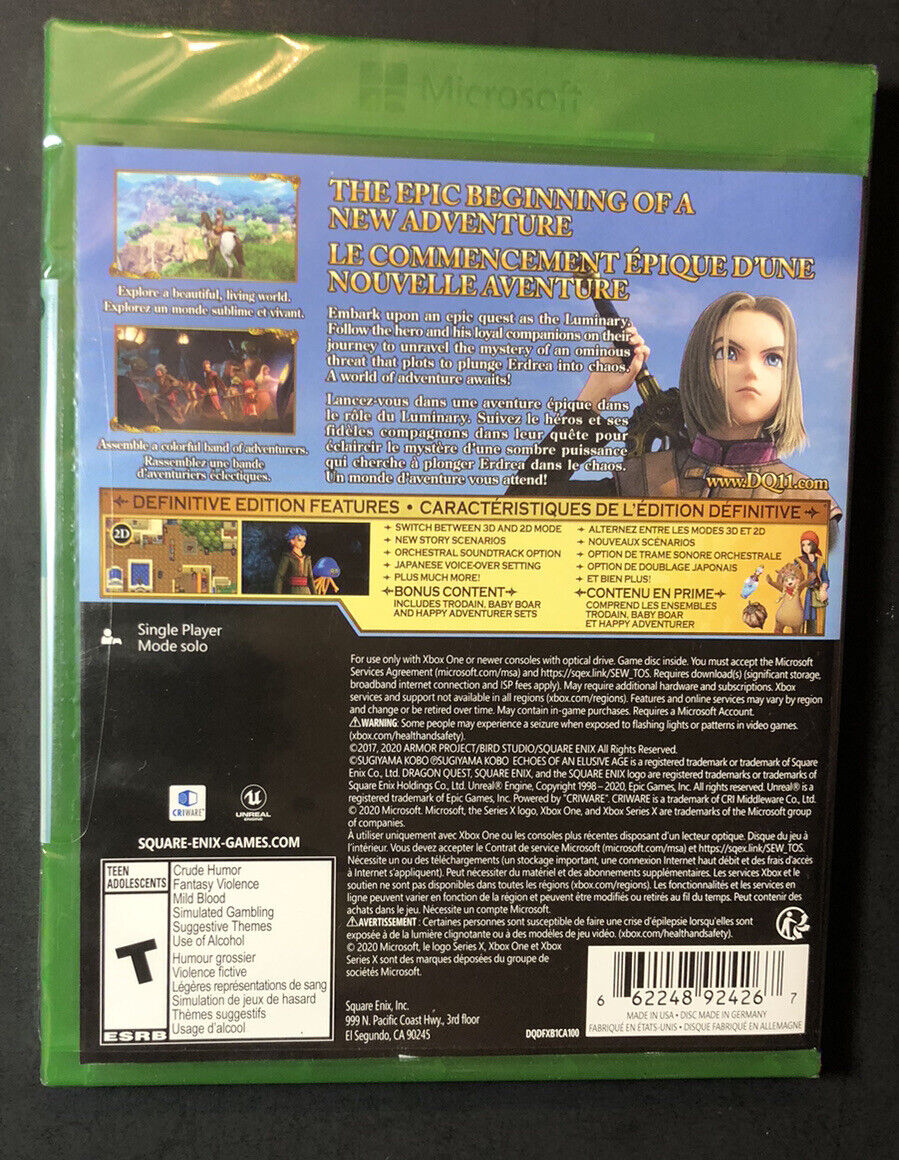 Dragon Quest XI S: Definitive Edition for XBOX