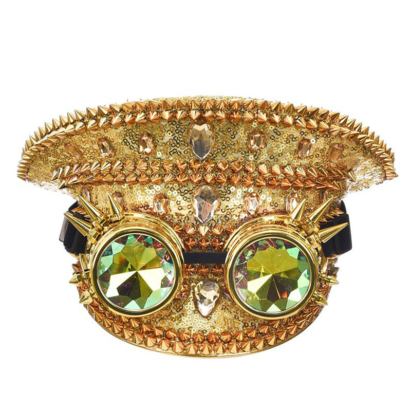 Sequined Diamonds Steampunk Cosplay Hat