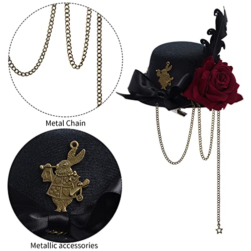 Steampunk Mini Hat Hair Clip for Halloween Costume