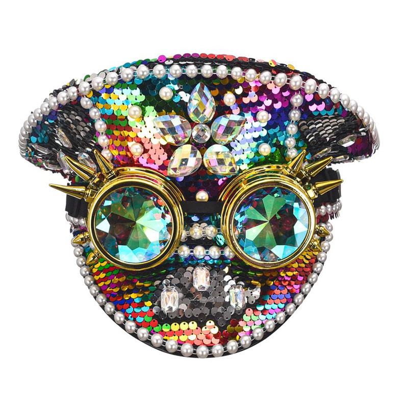 Sequined Diamonds Steampunk Cosplay Hat