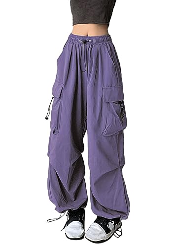 Purple Steampunk Cargo Pants for Women