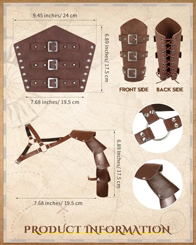 Renaissance Costume Set for Men: Shirt, Pants, Accessories