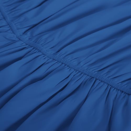 Royal Blue Renaissance Trumpet Sleeve Peasant Blouse