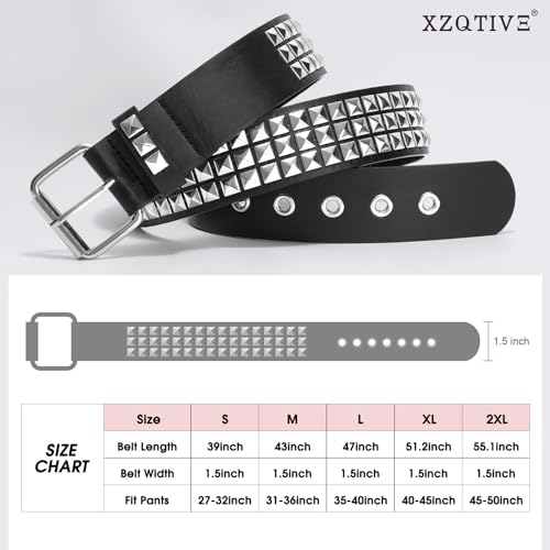 Silver Studded Punk Rock Rivet Belt for Women/Men