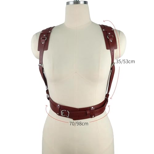 Men's Leather Chest Harness for Dress Shirts