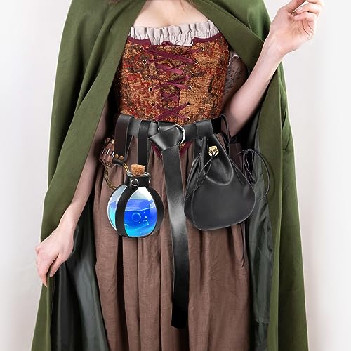 Halloween Renaissance Belt Pouch Set - Black