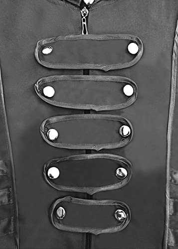 AI'MOURI Gothic Tailcoat for Women, Steampunk Corset Jacket