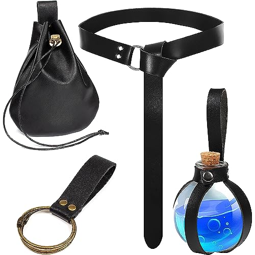 Halloween Renaissance Belt Pouch Set - Black