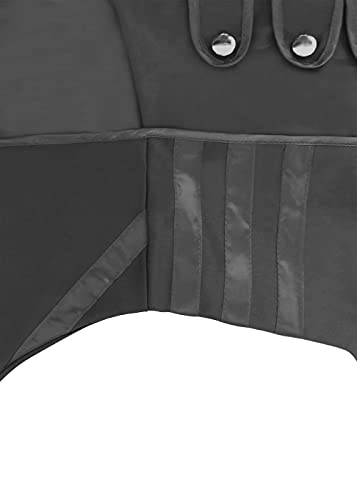 AI'MOURI Gothic Tailcoat for Women, Steampunk Corset Jacket