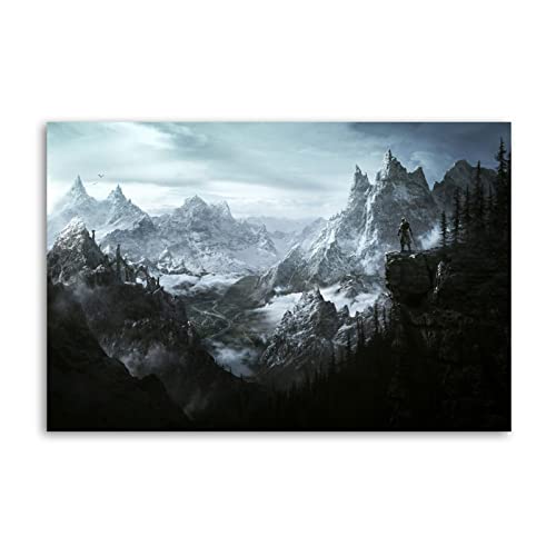 HYE Elder Scroll V Skyrim Poster Canvas Wall Art