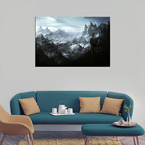 HYE Elder Scroll V Skyrim Poster Canvas Wall Art