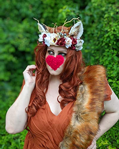 Vivivalue Deer Flower Crown Halo for Festival Photos