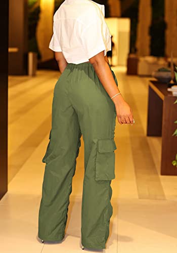 Retro Cargo Pants with Ruched Pockets
