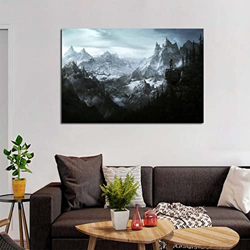 HYE Elder Scroll V Skyrim Poster Canvas Wall Art
