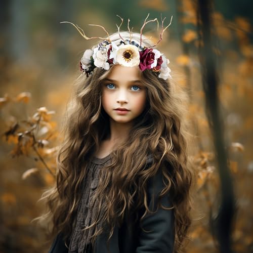 Vivivalue Deer Flower Crown Halo for Festival Photos