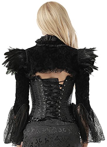 Alivila.Y Flannel Steampunk Jacket - Black - Medium