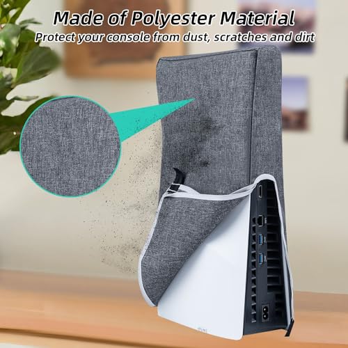 Vertical Dust Cover for PS5 Slim Console - Gray