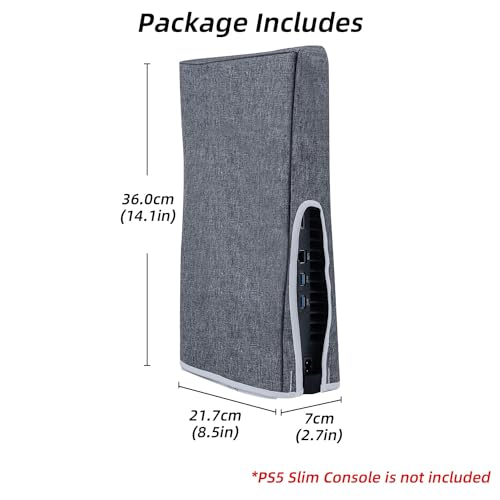 Vertical Dust Cover for PS5 Slim Console - Gray