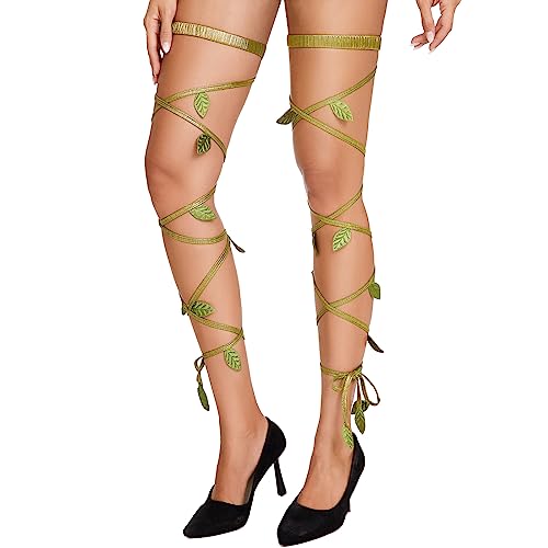 Leg Wraps: Shiny Metallic (Green)