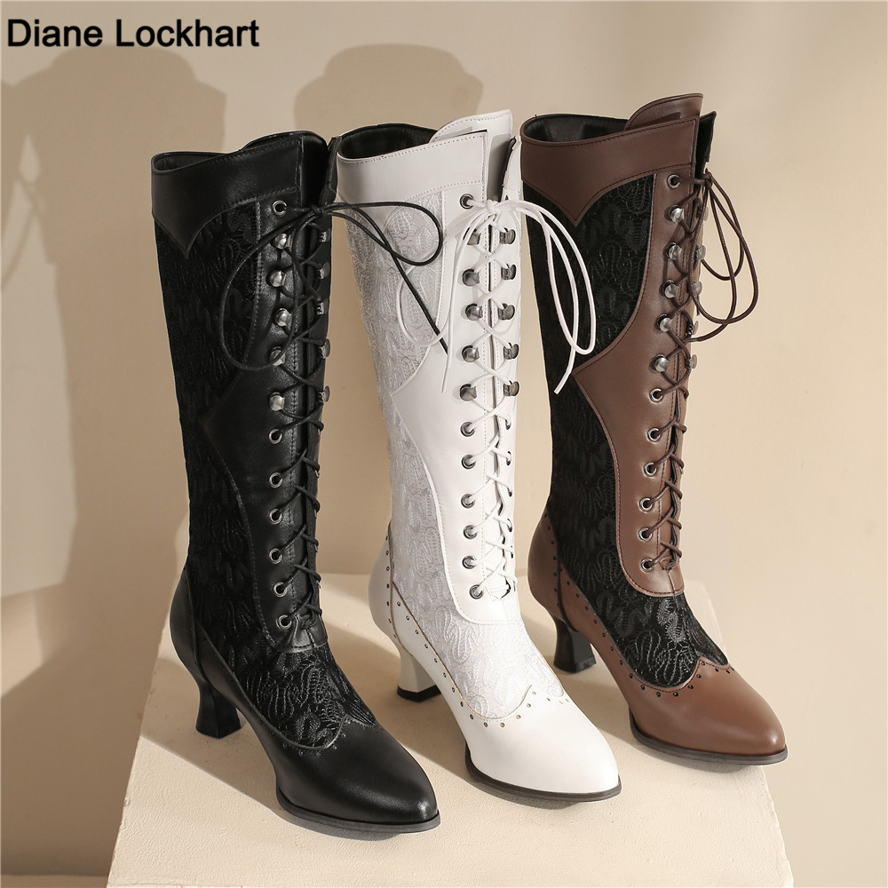 Lace Up Steampunk, Heel Boots