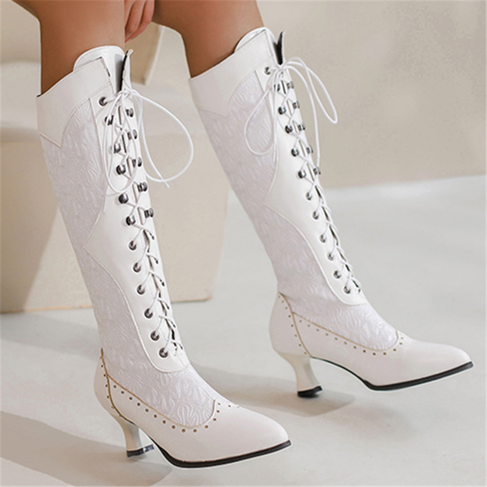 Lace Up Steampunk, Heel Boots