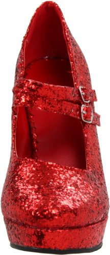 Red Glitter Maryjane Pumps for Goddesses, Size 9