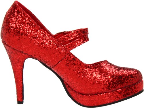 Red Glitter Maryjane Pumps for Goddesses, Size 9