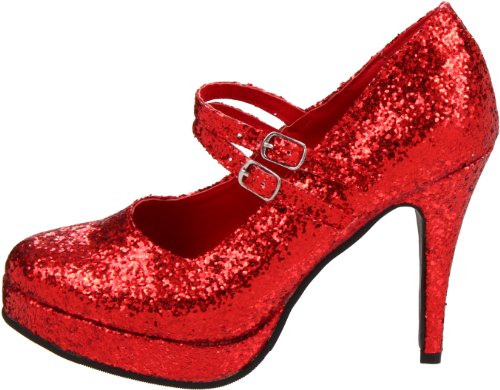 Red Glitter Maryjane Pumps for Goddesses, Size 9
