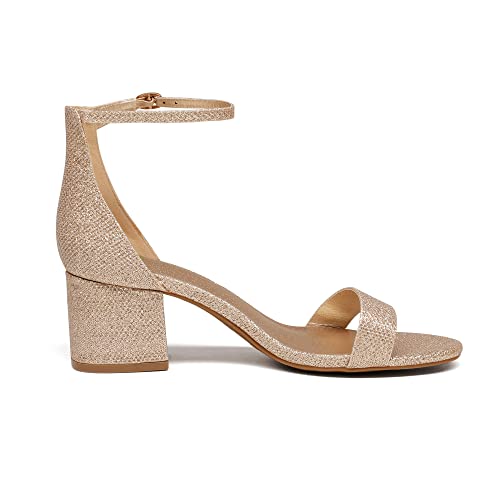 Golden Glitter Low Heel Rapunzel Sandal