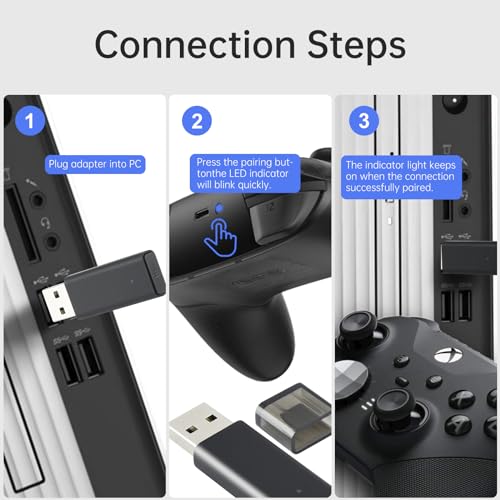 ELUTENG Xbox Wireless Controller Adapter for Xbox Players
