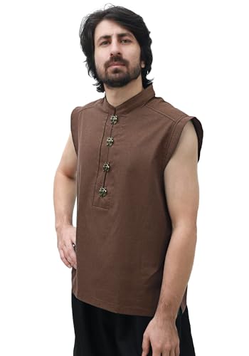 Men's Linen Pirate Sleeveless Tunic