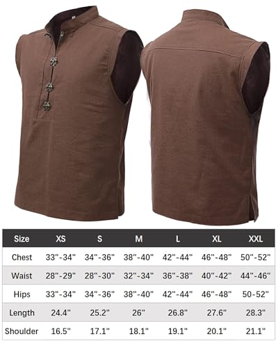 Men's Linen Pirate Sleeveless Tunic