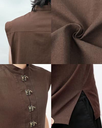 Men's Linen Pirate Sleeveless Tunic