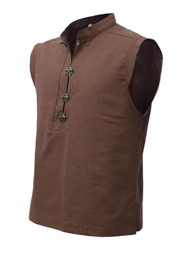 Men's Linen Pirate Sleeveless Tunic