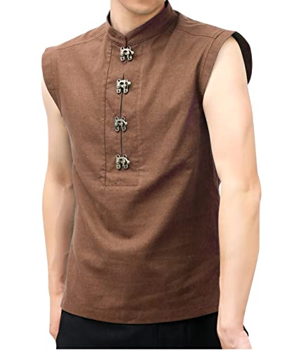 Men's Linen Pirate Sleeveless Tunic
