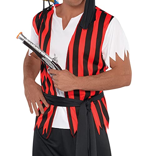 Pirate Costume - Adult Plus Size, Black, 1 Pc
