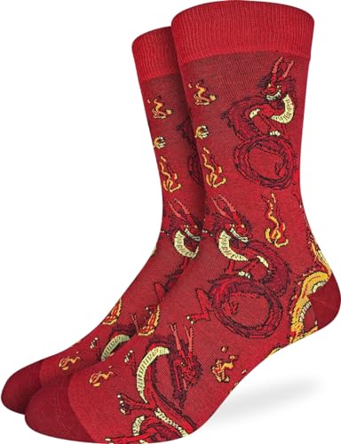 Men's Dragon Print Socks, Adult, Size 7-12