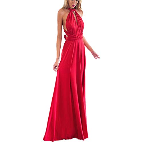 Goddess Infinity Evening Dress in Red, X-Small