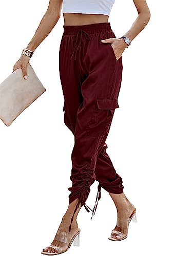 Goddess Satin Lounge Jogger Pants with Pockets