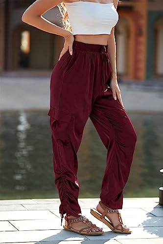 Goddess Satin Lounge Jogger Pants with Pockets