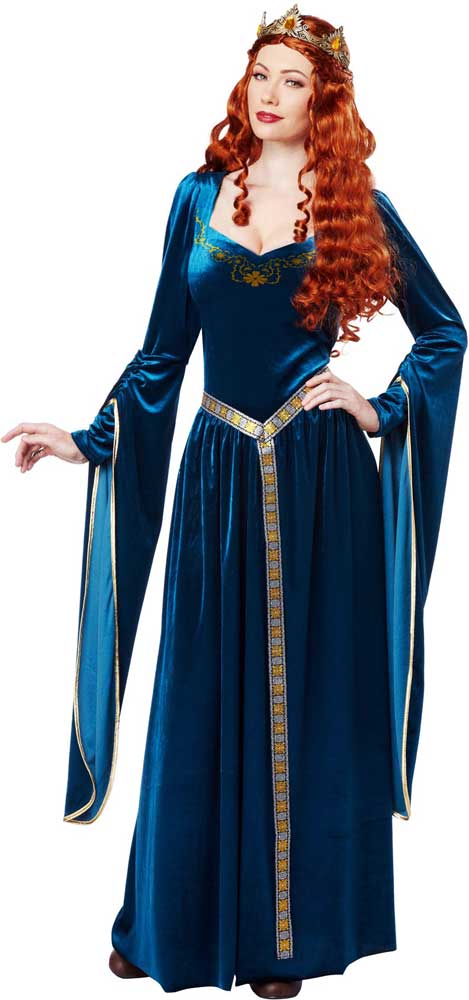 Lady Guinevere Teal Costume - Women's 
