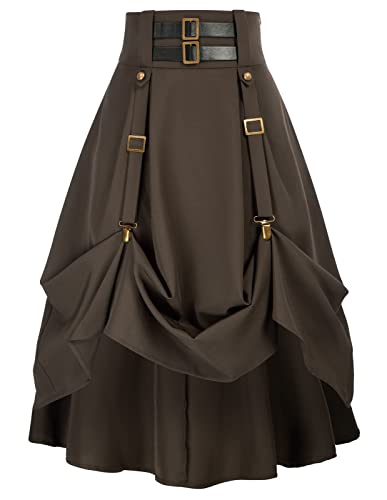 Scarlet Darkness Women's Steampunk High Low Skirt
