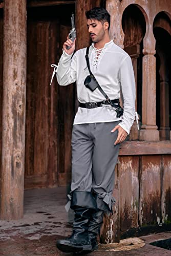Men's Pirate Banded Pants for Renaissance Costume