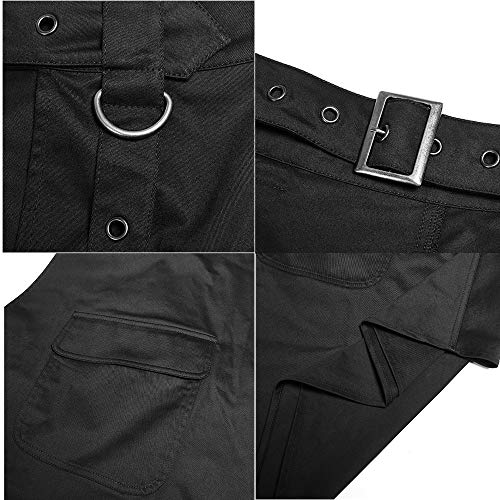 Black Punk Rave Daily Half Skirt