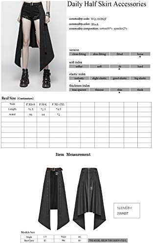 Black Punk Rave Daily Half Skirt