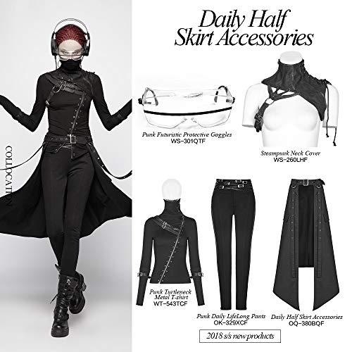 Black Punk Rave Daily Half Skirt