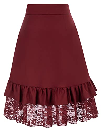 Wine Lace Steampunk Pirate Skirt Fantasy Goddess Wear