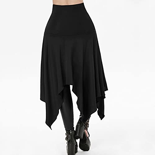 Steampunk Black Strappy Skirt