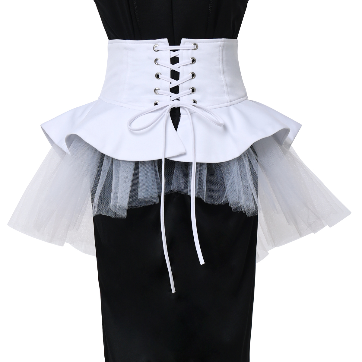 Gothic Steampunk Corset Overskirt for Women's Halloween Party