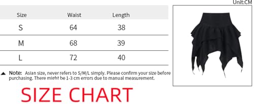 Asymmetrical Steampunk Gothic Mini Skirt for Women